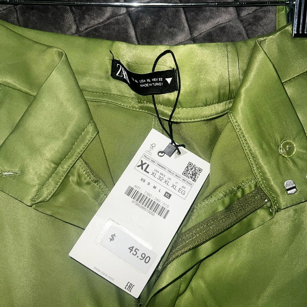 Zara Flared Satin Effect Pants